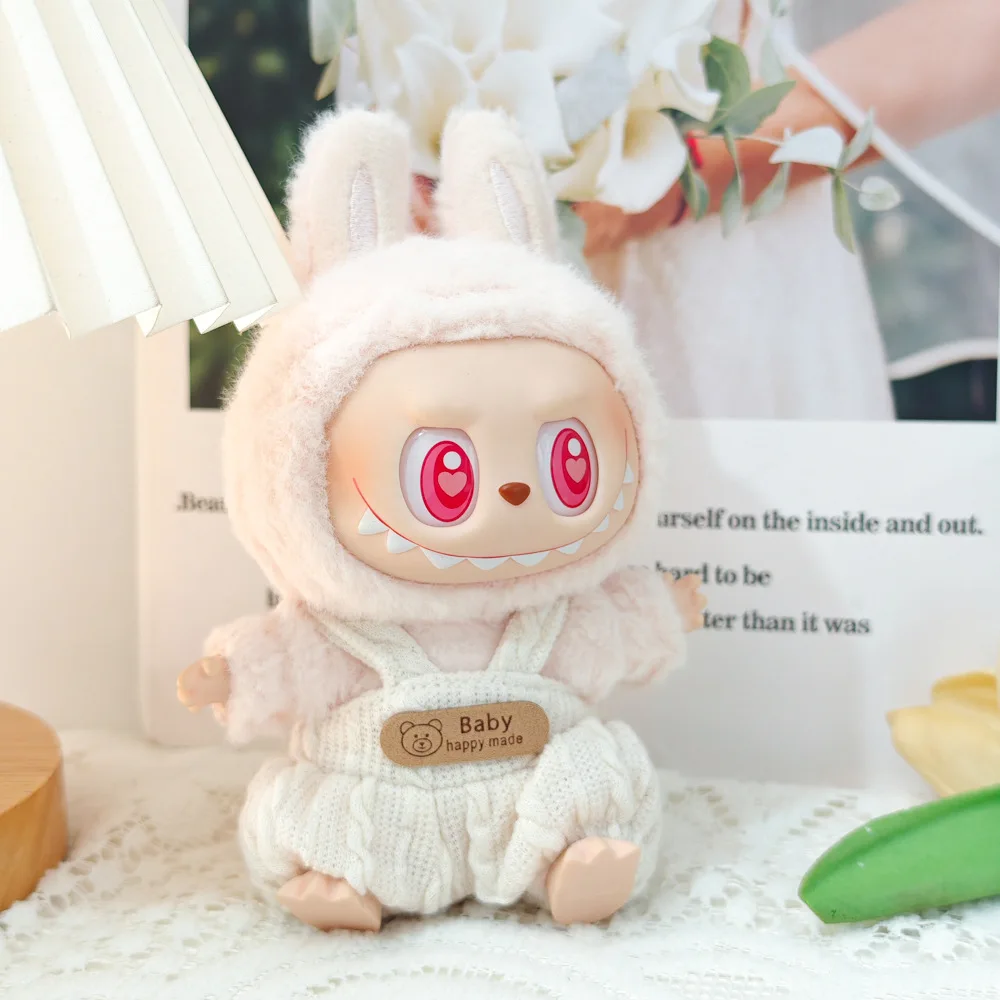 Mini Plüsch Puppe Kleidung Outfit Zubehör Für Korea Kpop Exo Labubu Idol V1 V2 blase overalls hut Kleidung Geschenk
