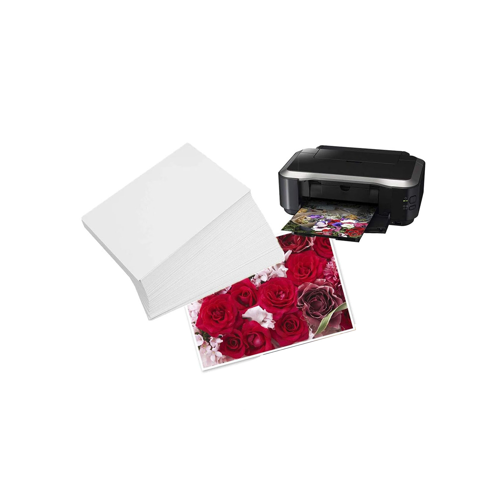 100매 인화지, 4"x 6" 프리미엄 광택 인화지 사진 용지 200gsm 프린터 브로셔 용지 광택, 사무용품