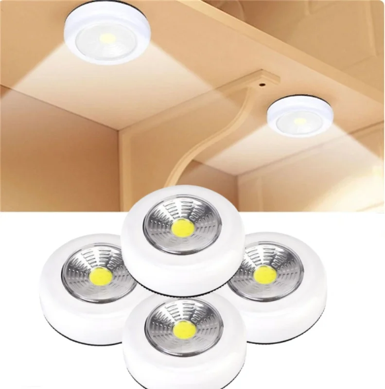 COB LED Unter Schrank Licht Mit Klebstoff Aufkleber Drahtlose Nachtlicht Hause Wand Lampe AAA Batterie Betrieben Kleiderschrank Schrank Lampe