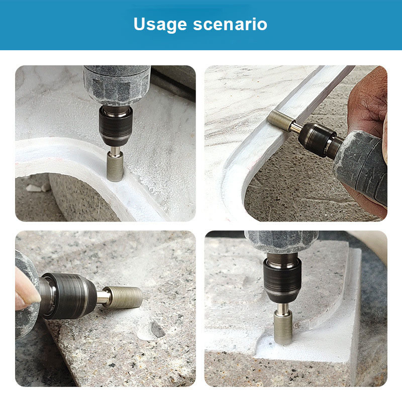 Fraise diamantée 3mm-20mm, tête de meulage à tige de 3/6mm pour la sculpture sur pierre précieuse rotative Dremel