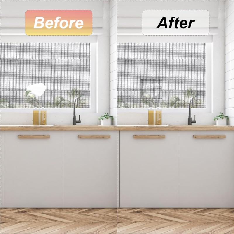 Cinta de reparación de pantalla de ventana, mosquitera autoadhesiva, parche de reparación, malla antimosquitos, agujeros rotos, reparación de malla para el hogar