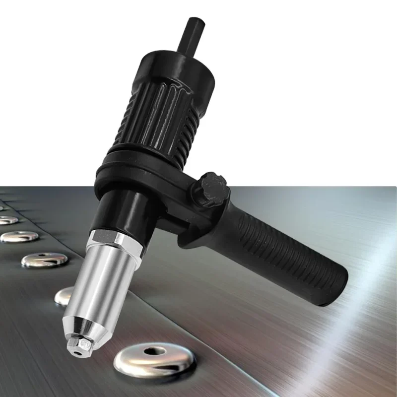 Adaptador de pistola de rebitagem elétrica 2.4mm-4.8mm porca de rebite arma broca bico conector de conversão sem fio ferramentas elétricas