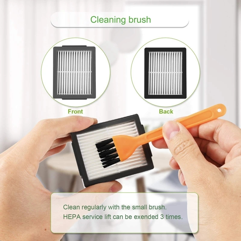 Peças de reposição compatíveis para irobot roomba e i série e5 e6 i7 i6 i1 i2 i3 i3 + i4 i8 sacos de pó de filtro de escova lateral de borracha