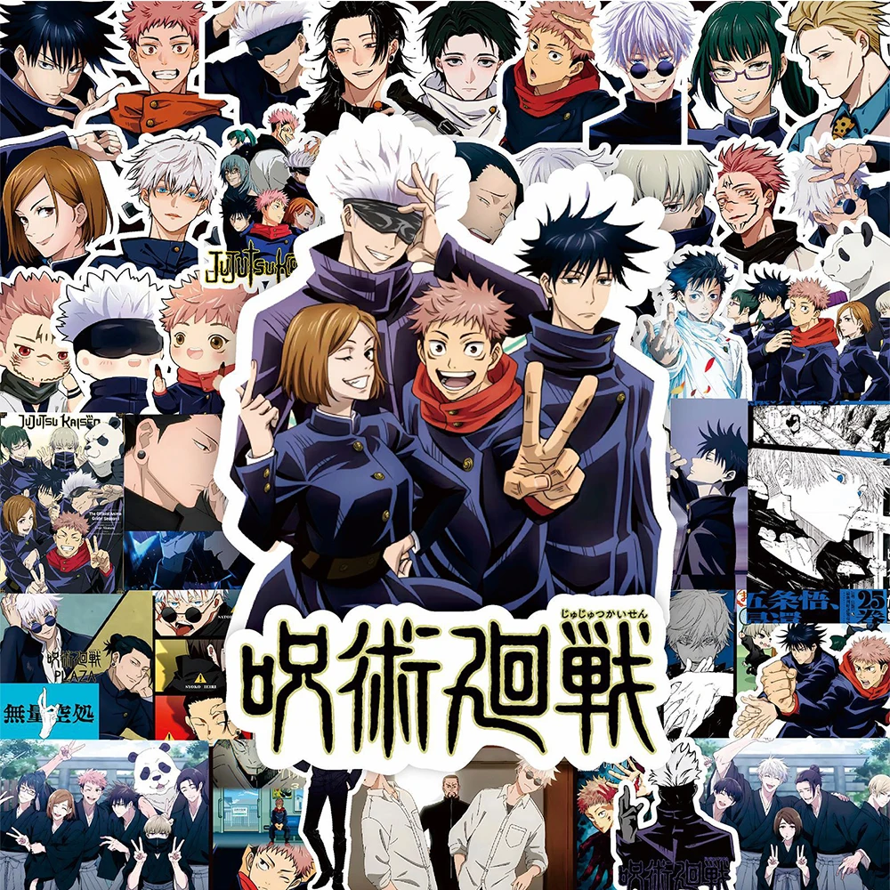 10/30/80pcs การ์ตูน Jujutsu Kaisen สติกเกอร์ DIY แล็ปท็อปสเก็ตบอร์ดเด็ก Cool สติกเกอร์ Itadori Yuji Satoru Gojo อะนิเมะ Decal ของเล่น