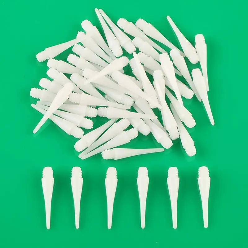 50PCS Soft Plastic Tips Points Needle Replacement Dart White Parts New Safety Plastic Dart Head Accessories