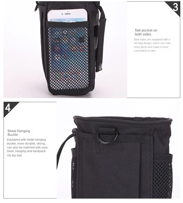 ใหม่กลางแจ้ง 3-5L Camouflage Molle 600D ไนลอน Dump Drop กระเป๋ารีไซเคิลเอวแพ็คกระเป๋าอุปกรณ์เสริมกระเป๋ากระเป๋า