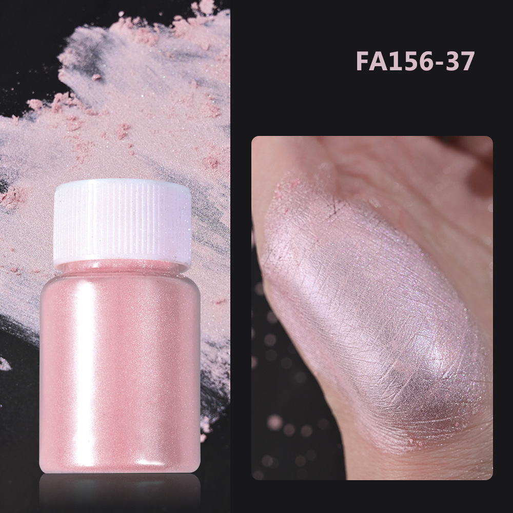 1กล่องเชอร์รี่สีชมพูChrome Pearlเล็บGradient Mirror Effectเล็บGlitter Aurorasถูฝุ่นตกแต่งเล็บ 10G