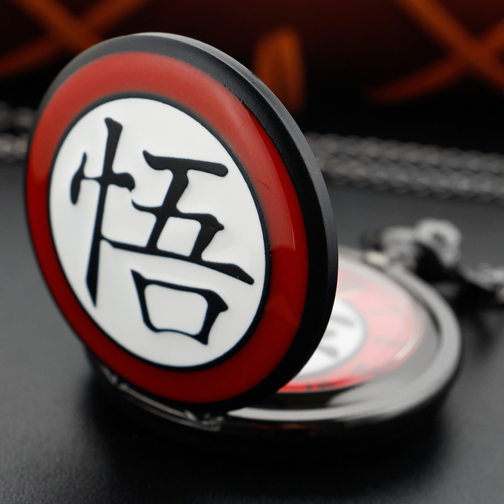 클래식 애니메이션 Wukong 남자와 여자의 석영 주머니 시계 복고풍 패션 목걸이 펜던트 학생 축제 선물