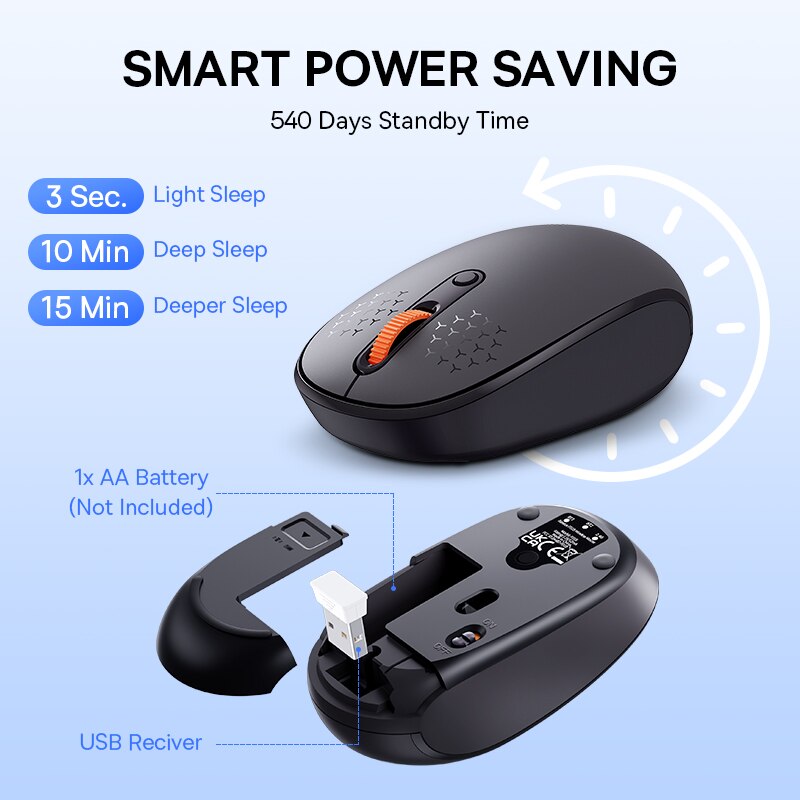Baseus-ratón inalámbrico F01B, Mouse con Bluetooth 5,0, 1600 DPI, clic silencioso para MacBook, tableta, portátil, PC, accesorios de juego, 2,4G