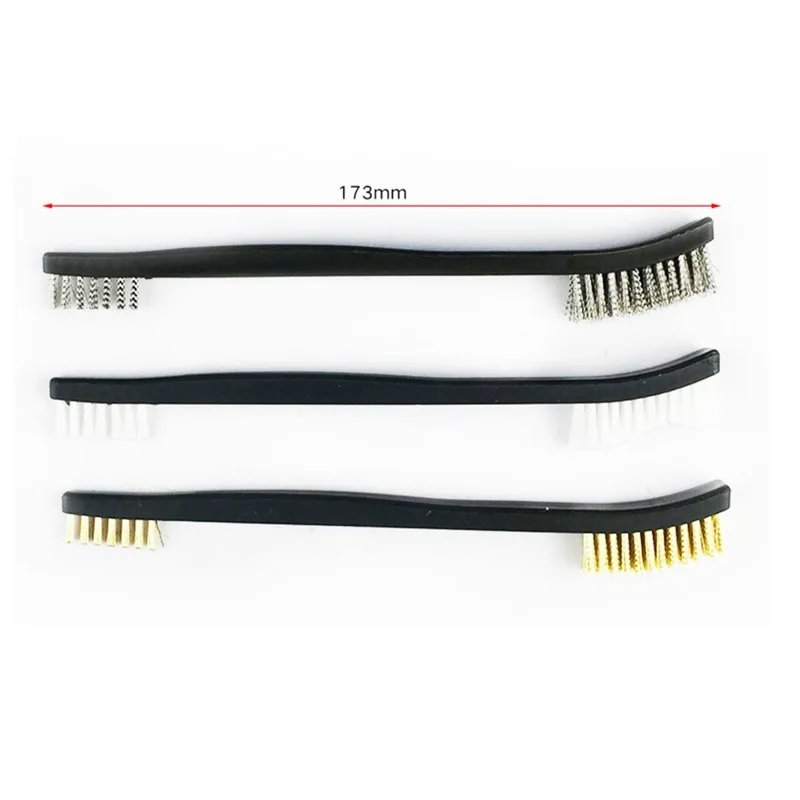 Double-end Steel Wire Brush & Nylon Pick Set Universal Hunting Gun Cleaning Kit Tactical Rifle Gun Cleaning Tools