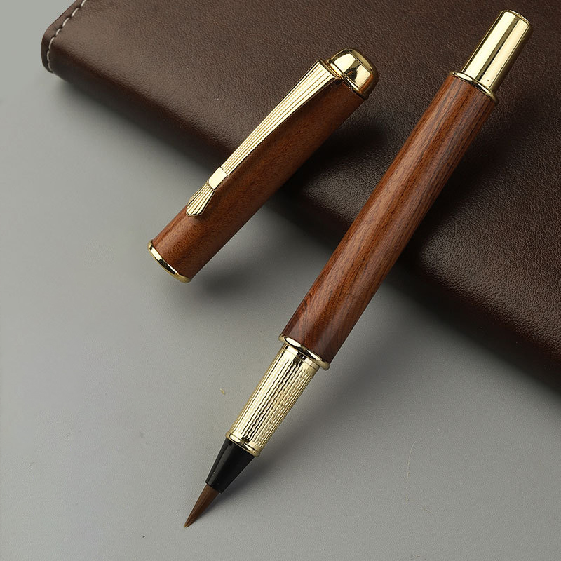 Hohe Qualität Metall Matt Brunnen Stift stil Pinsel Kalligraphie Stift Unterschrift Business Büro Schule Liefert Schreiben Neue
