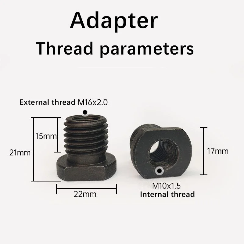 100styleM10 Adapter Winkelschleifer Buchse auf M14 M16 Gewindemutter Dornverbinder Polierschraube Pleuelverbinder Werkzeug 1 STÜCK