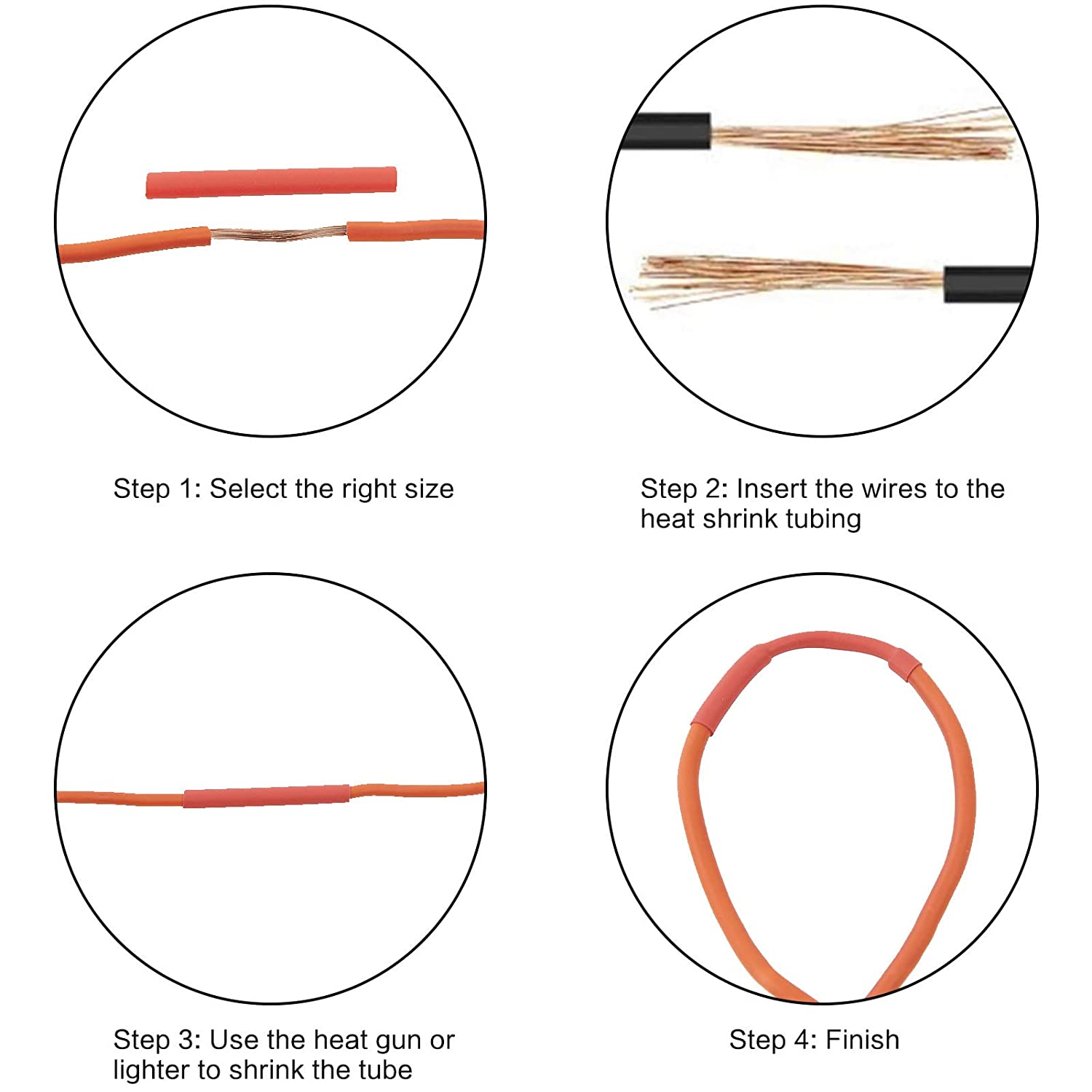 164/328PCS Heat Shrink Tubing 2:1Wire Cable Wrap Assortment Electric Insulation Tube Kit 5 Color 8 Size