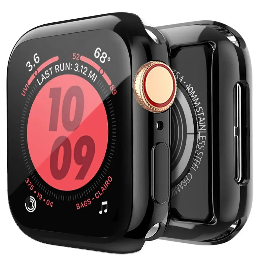 スクリーンプロテクター Apple Watch ケース 9 8 45 ミリメートル 41 ミリメートル 44 ミリメートル 40 ミリメートル 42 ミリメートルフル TPU バンパーカバーアクセサリー iwatch シリーズ 7 SE 6 5 4 3