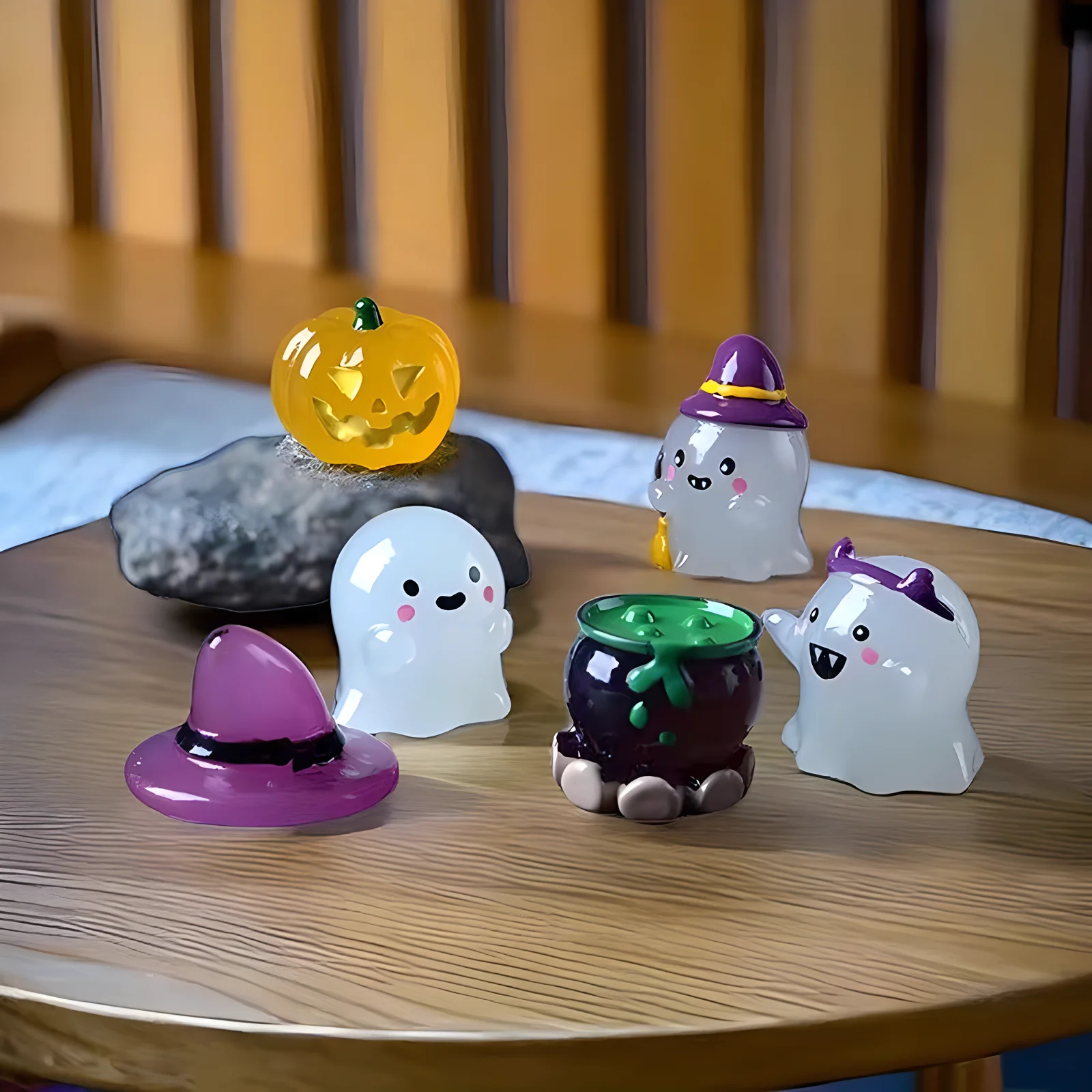 Light Up Your Halloween! 6PCS Multi-Purpose Glow Ornaments for Parties, Home, and Car Decor