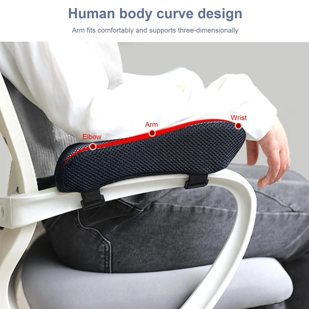 Office Chair Armrest Pad Elbow Pillow Comfortable Support Cushion Memory Foam Inner Core Sofa Cushion For Home Office Game Chair