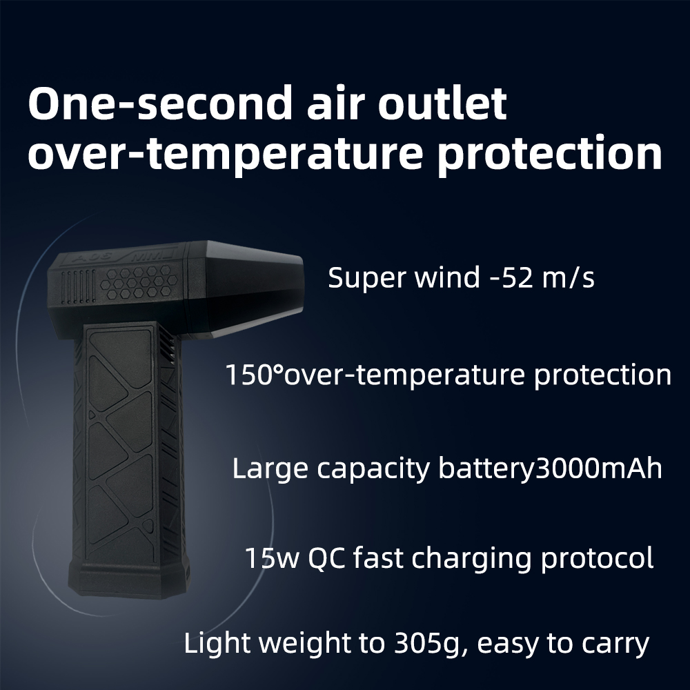 Mini Turbo Fan 130000 RPM Jet Blower Super Jet Fan Handheld Cordless Air Duster per la pulizia della tastiera del Computer