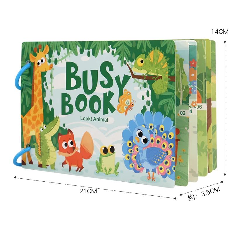 Montessori Baby Busy Stickers Book 'My First Quiet Book' Early Learning Educational Toy for Children Matching Game for Babies