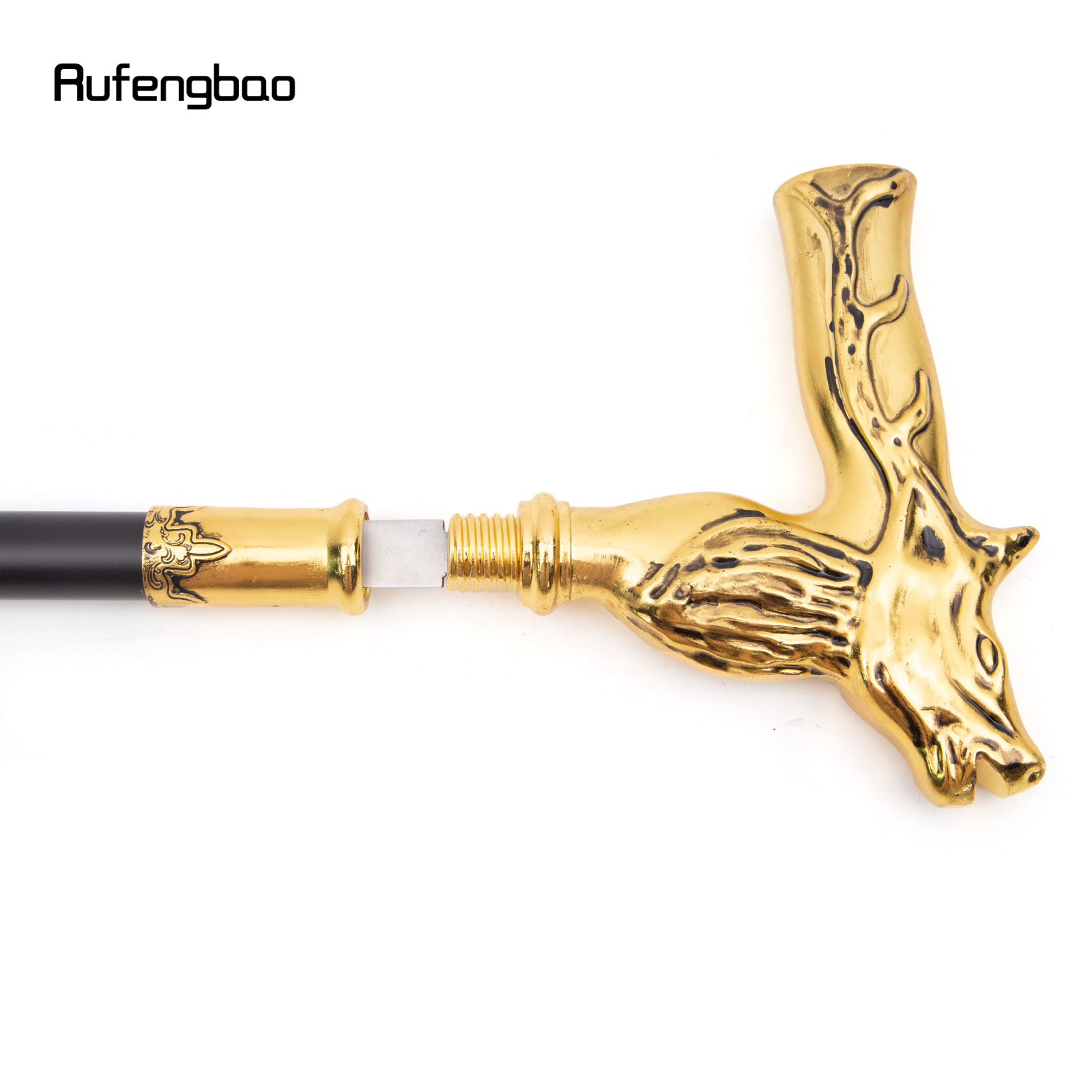 Vara de Veado Dourado com Prato Oculto, Prato de Cana, Cosplay Crosier, Moda Autodefesa, 92cm