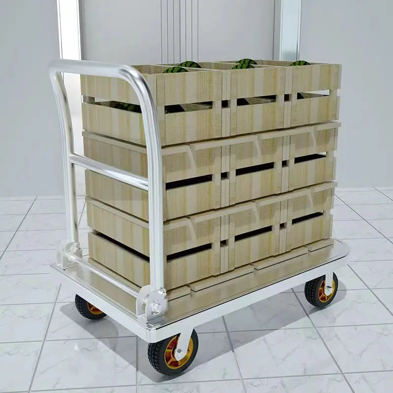 Stainless steel trolley trolley trolley flat trolley stainless steel trolley flat trailer