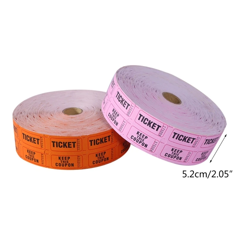 1.000 Vé Xổ số Vé xổ số một lượt cho sự kiện, lễ hội, giải thưởng tại cửa, đồ uống và hơn thế nữa, 6 màu sắc đa dạng