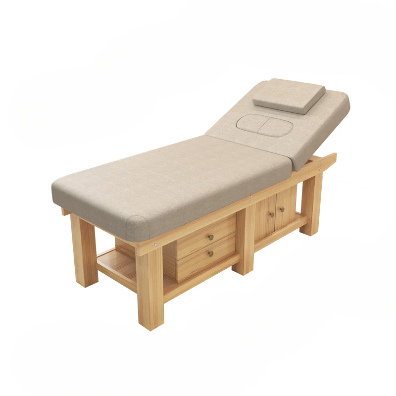 Langlebiges Massage-Klappbett, Schönheitsmatte, Sofa, Holz, Tattoo, Wimpern, Salonbett, Ganzkörper-Cama Dobravel, Schönheitsmöbel