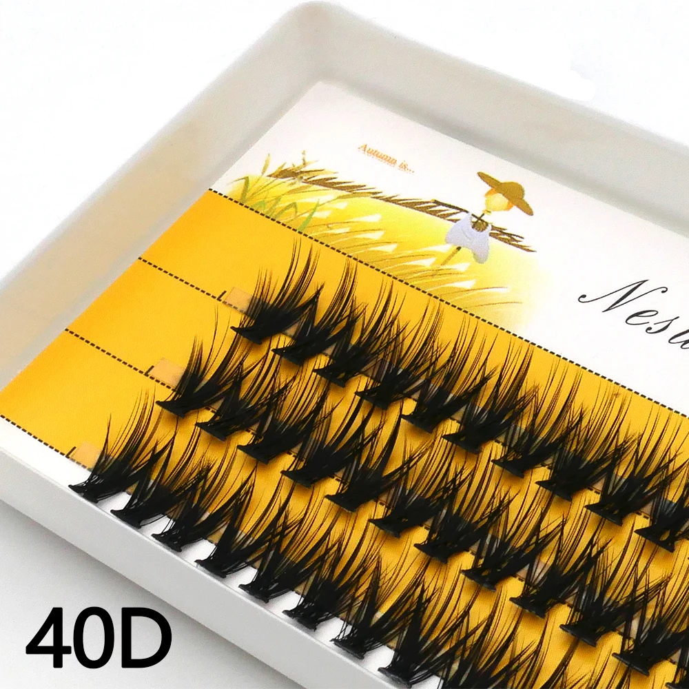 20D/30D Mink Eyelashes 1 Box/60 Bundles Natural Eyelash extension 3D Russia Individual Eyelash Cluster Makeup Tools Lashes Cilia