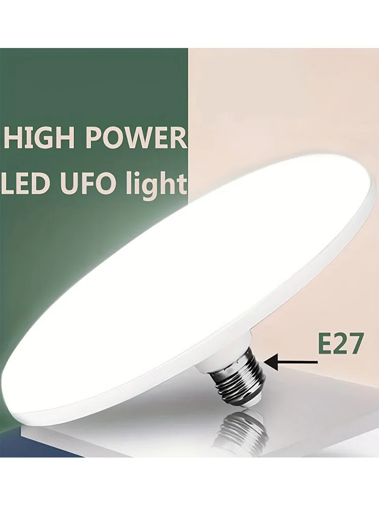 6500k Lampada da soffitto Garage Luce Lampadina a LED AC 220v E27 Base Lampada a risparmio energetico per uso domestico 15W Illuminazione per interni Disco volante Luce