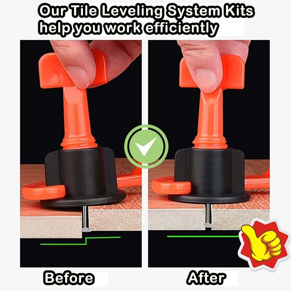11-1353Pcs Floor Tile Leveling System Clips Spacers Porcelain Ceramic Leveler Kit For Tile Laying Wall Fixing Construction Tools