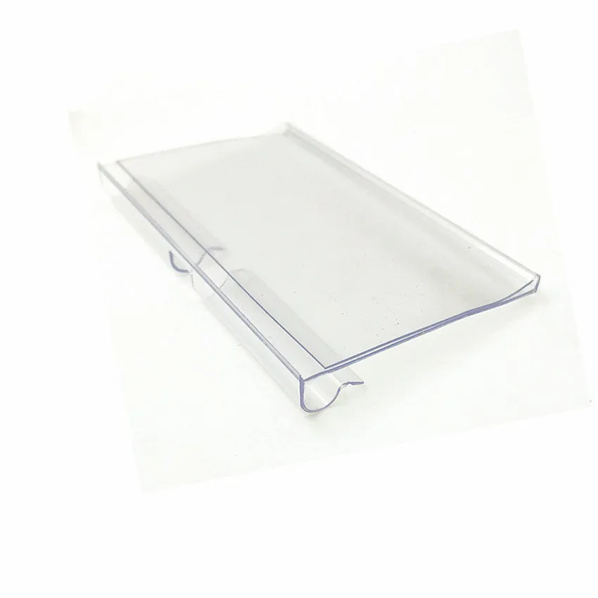 Plastic PVC Price Sign Label Display Hang Hook Display Holders Supermarket Storage Shelf