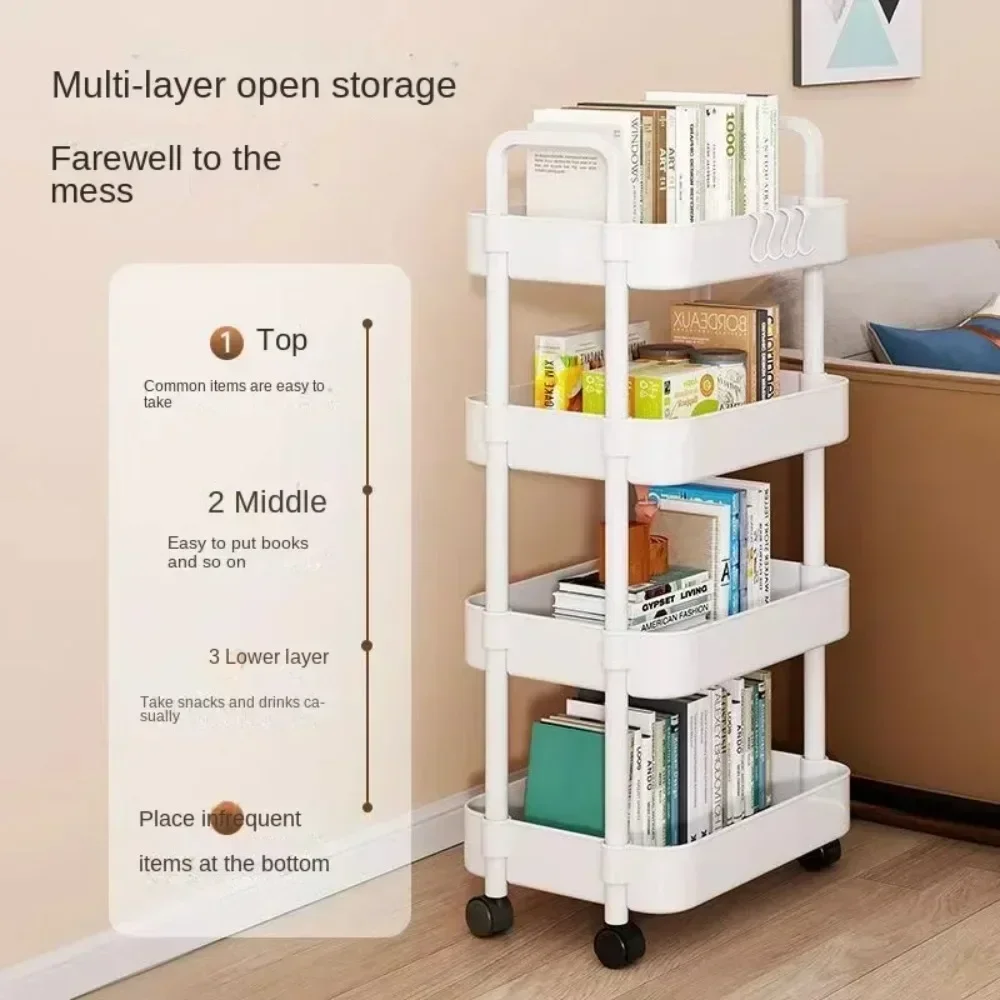 Multi-Layerรถเข็นRackห้องครัวห้องนอนเด็กขนมมือถือห้องน้ําห้องน้ําStorage Storage Rack