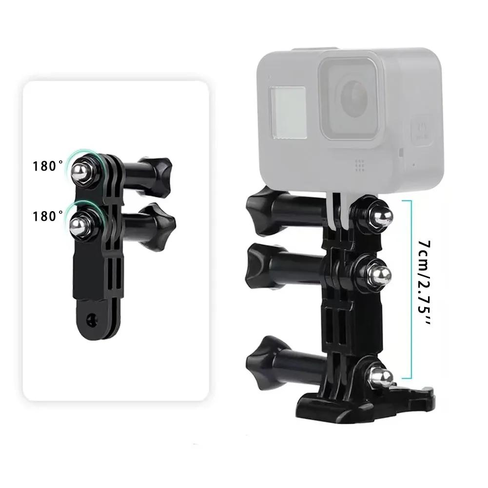 Accesorios para Gopro Hero, brazo de ajuste largo y corto, juntas rectas, soporte de conversión para cámaras de acción DJI Osmo Insta360, brazo pivotante