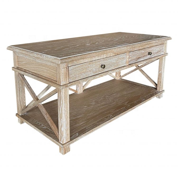 ไม้เนื้อแข็งฝรั่งเศสห้องนั่งเล่นที่ทันสมัยเฟอร์นิเจอร์ perabot rumah โต๊ะกาแฟกลาง HL544S เก็บของ