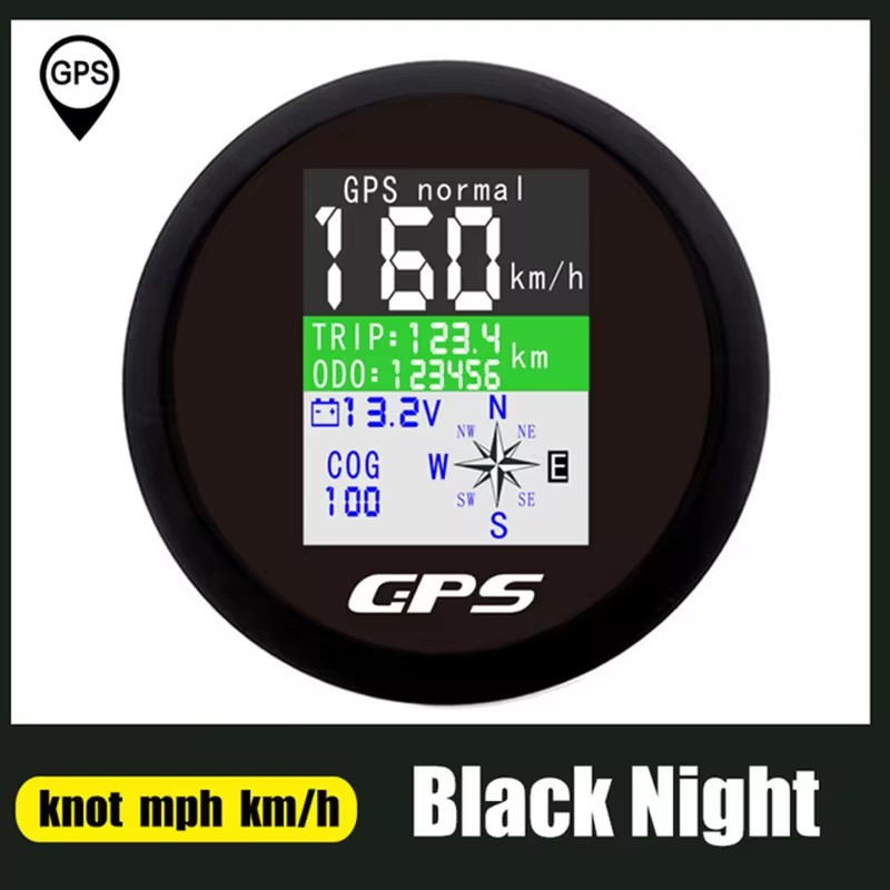 85mm velocímetro gps odômetro viagem ajustável odo cog voltímetro tela tft medidores de velocidade para motor iate barco carro motor de popa