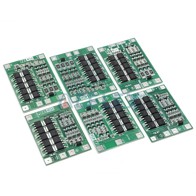 3S/4/4S 40A 60A Li-ion Sạc Pin Lithium Ban Bảo Vệ 18650 BMS Cho Máy Khoan Động Cơ 11.1V 12.6V/14.8V 16.8V Tăng Cường/Cân Bằng