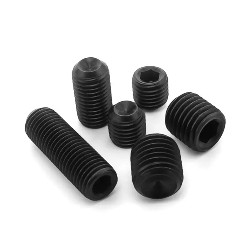 Hex Hexagon Set sekrup soket M2 M2.5 M3 M4 M5 M6 M8 baja karbon sekrup Grub Grade 12.9 hitam Allen Set baut titik cangkir