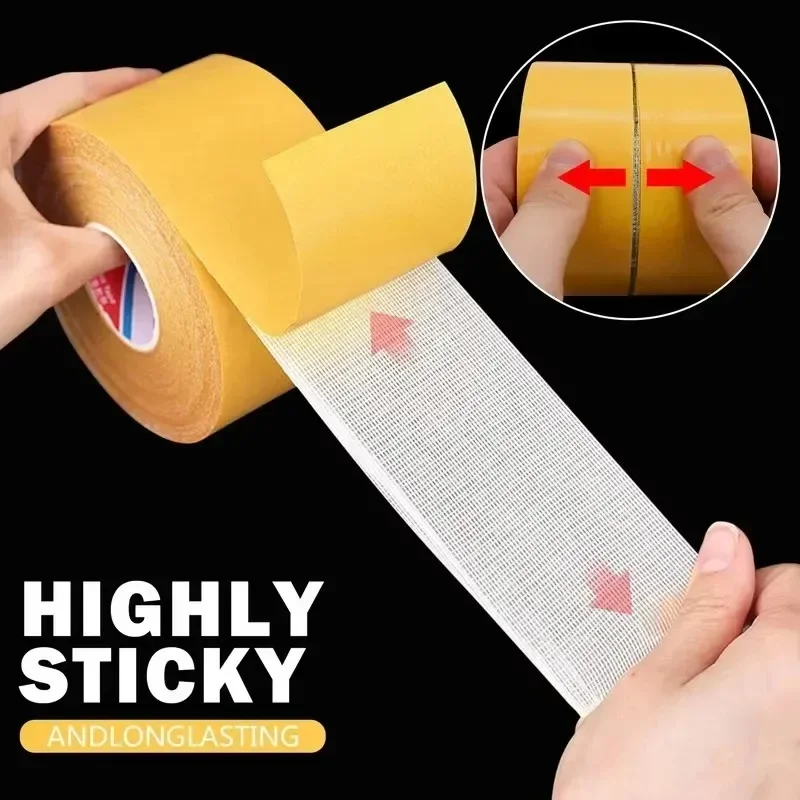 Nastro adesivo biadesivo super sottile con fissaggio forte Nastro per tappeti a griglia potente senza traccia impermeabile a rete traslucida resistente