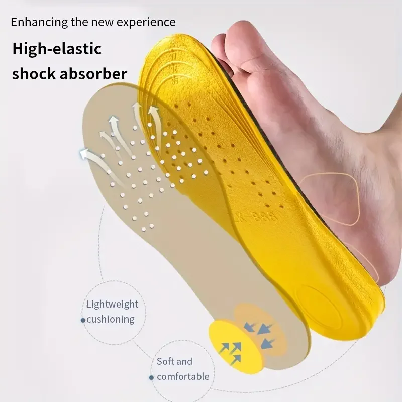 Palmilhas Invisíveis para Aumentar Altura, Absorção de Choque, Leve, Suave, Elástica, Respirável, 1 Par, 1,5-3,5 cm, 0,59-1,38in