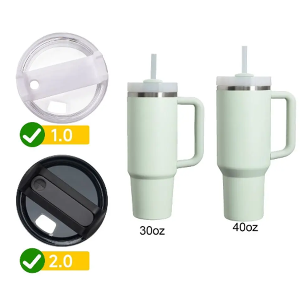 3Pcs Silicone Straw Cover For Stanley Leakproof Spill Proof Stopper Set Cup Cap Mug Accessories Tumbler For 1.0 2.0 40oz/30oz