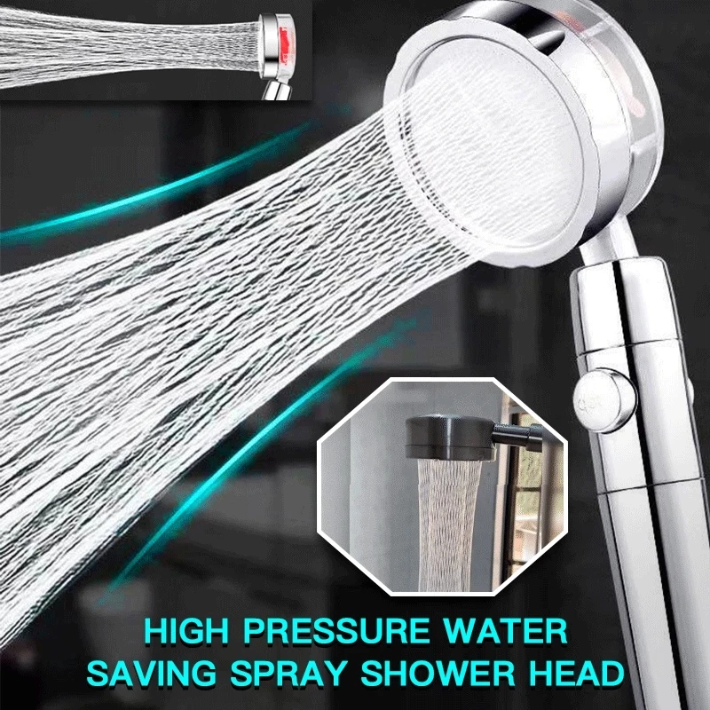 หัวฝักบัวแรงดันสูงประหยัดน้ําฝักบัว Pommeau De Douche One-key หยุดน้ํานวดหัวฝักบัวสําหรับอุปกรณ์ห้องน้ํา