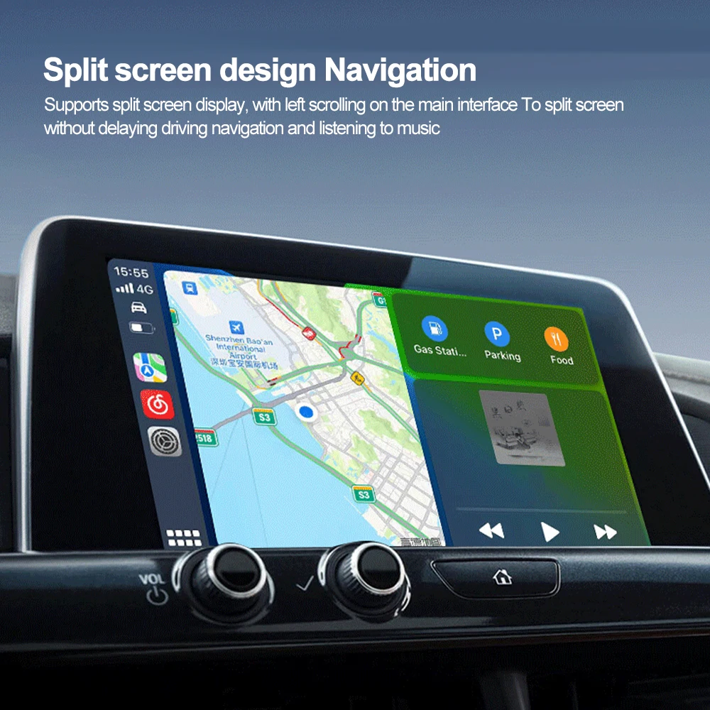 Adaptador carplay sem fio 2 em 1 e mini adaptador sem fio automático android, 5ghz wifi tipo-c/usb plug & play adaptador sem fio carplay