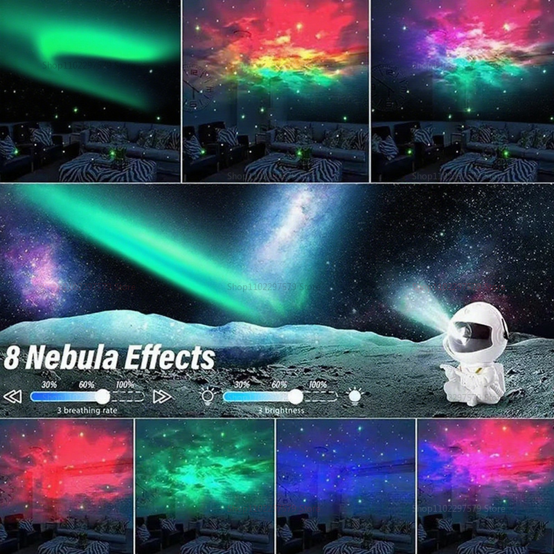 Proiettore galassia Luce notturna a LED Proiettore stellare Proiettore astronauta Luce galassia per la camera da letto decorativa domestica Regalo per bambini