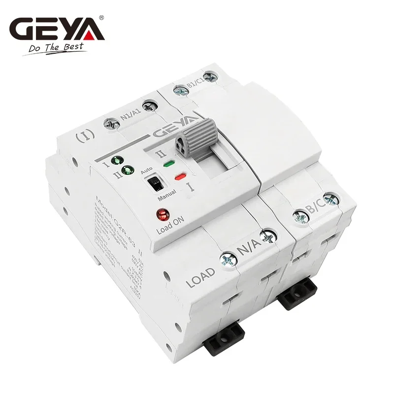 GEYA G2R Din Rail Mini ATS Automatic Transfer Switch Electrical Selector Switches Dual Power Switch Din Rail 2P 4P 110V 220V