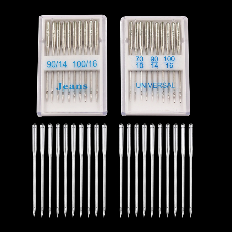 20pcs Sewing Machine Needles Jeans Universal Regular Point Sewing Needles Ball Point Head for Home Sewing Machine Supplies