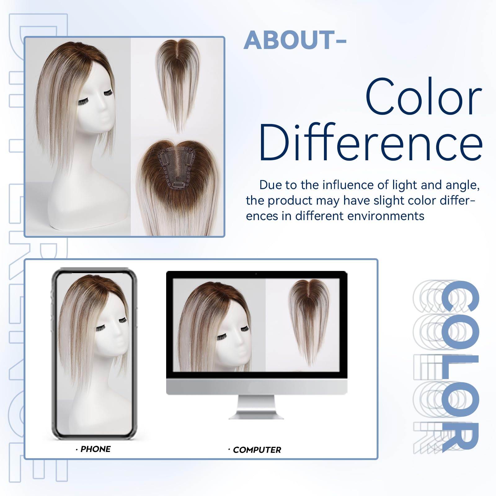 100% adornos de cabello humano Remy, Base de seda, piezas de Clip, marrón, ombré, gris, ceniza, cabello blanco, extensión de cabello para mujeres, pérdida de cabello