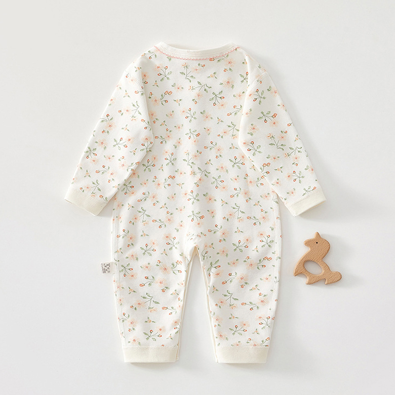 Charming Baby Romper for Spring & Fall, Soft Pure Cotton Onesie, Princess & Prince Style, Perfect Infant Crawling Suit.