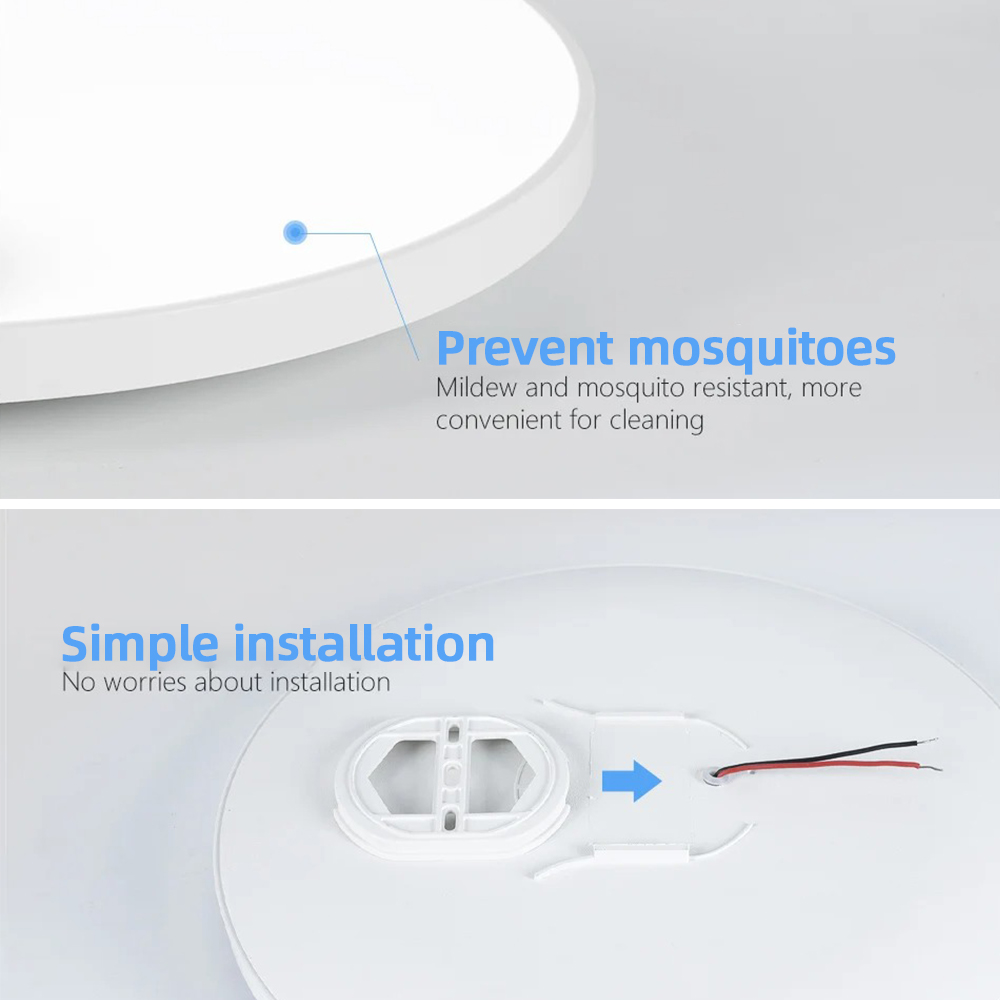 Wasserdichte und insekten sichere runde LED-Decken leuchte Decken leuchte Badezimmer Wohnzimmer Schlafzimmer Haupt beleuchtung Beleuchtung