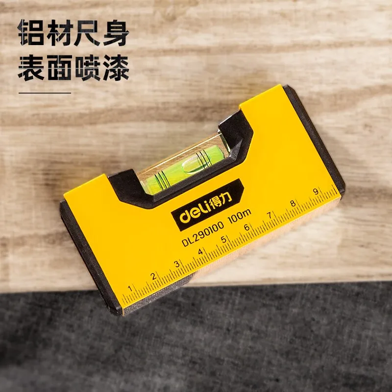 100mm Portable Magnetic Pocket Level High-precision Aluminum Structure Spirit Bubble Level Horizontal Level
