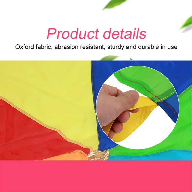 2 M/6 M เส้นผ่านศูนย์กลางเด็กการทํางานเป็นทีมกลางแจ้งเกม Prop Rainbow ร่มชูชีพของเล่นกระโดดกระเป๋า Bounce Play Mat โรงเรียนกิจกรรมปริศนาเกม