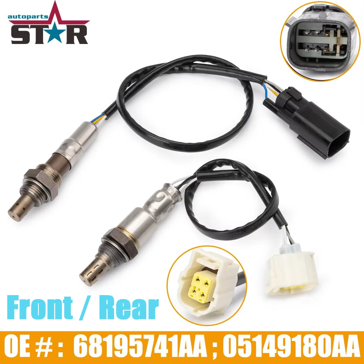 Датчик кислорода O2 спереди сзади 68087364 АА 05149180 AA для Chrysler 200 для Jeep Renegade Cherokee Compass Ram 2,4 л 2345150 2344545